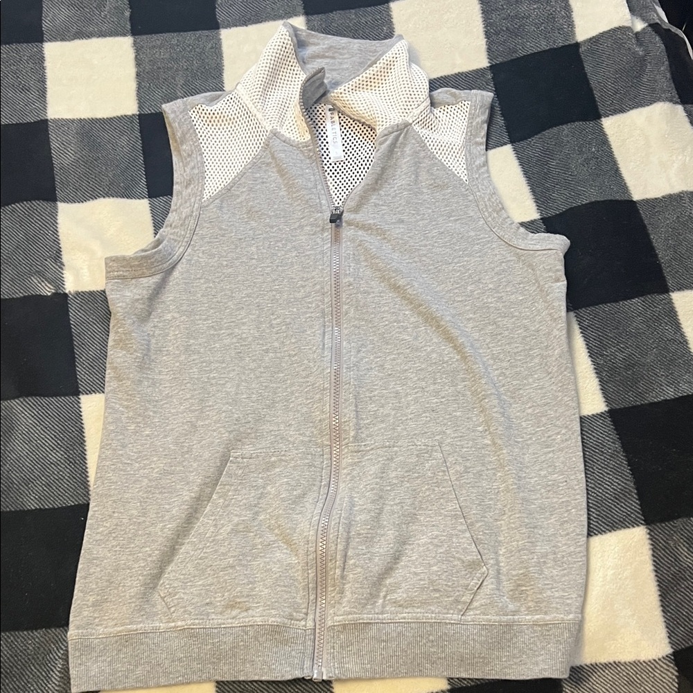 Fabletics Gray and White Mesh Vest size SMALL